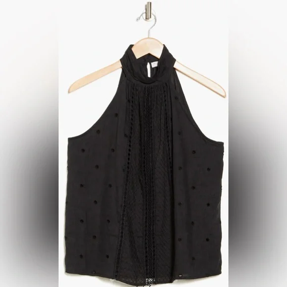 Ramy Brook NY Heather Halter Neck Linen Blend Top. Size Small - Picture 3 of 14